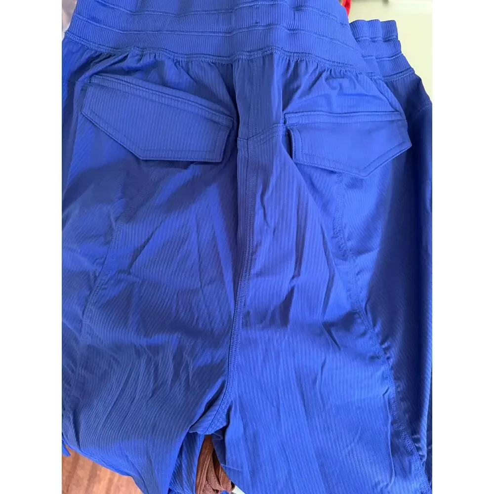 Lululemon Blue Ribbed Cargo Wide Leg Pants Size S